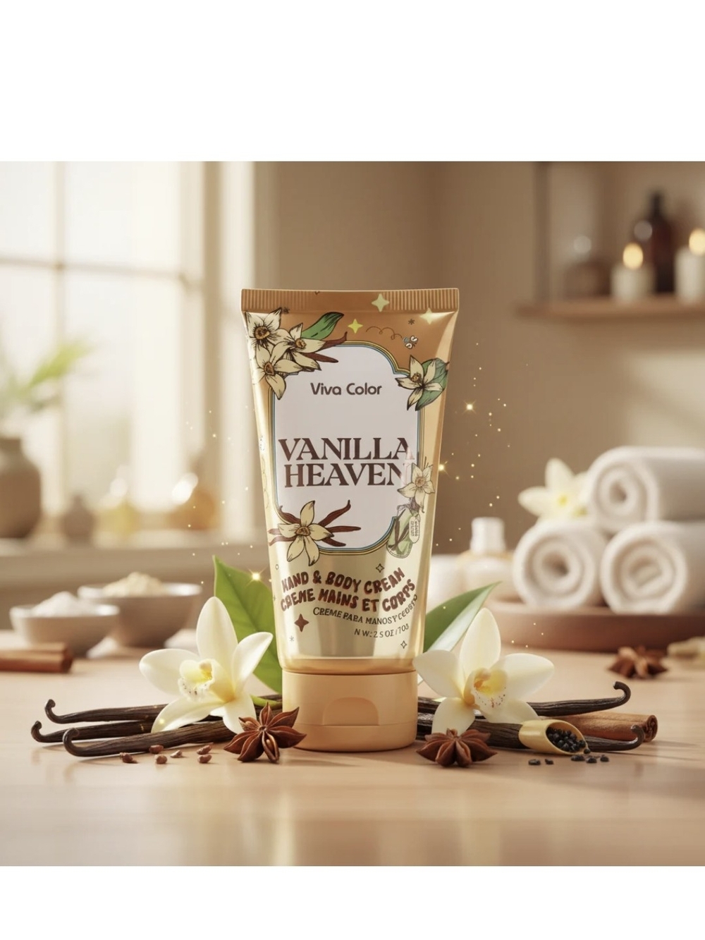Vanilla Heaven Hand & Body Cream - Golden Beige
